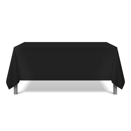 Monarch Brands Tablecloths - 42in x 42in - Black, 6PK P-TL-42X42-BLK-6PK